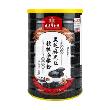 北京同仁堂 黑芝麻黑豆核桃桑葚粉 滋养脾胃 防脱发 营养早餐 500g