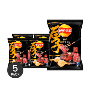 Potato Chips ,Steak Flavor, 2.1 oz *5【5 Packs】