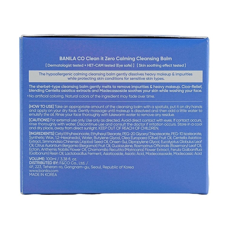 Clean It Zero Cica-Relief Calming Cleansing Balm, 3.4 fl oz 9