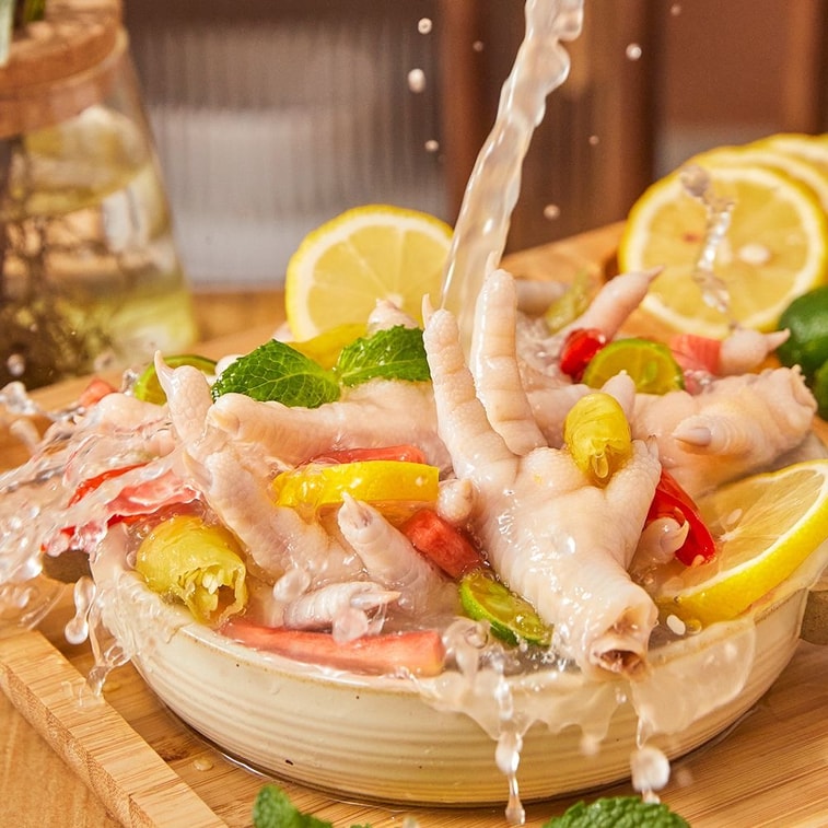 Wei Weng Pickled Pepper Chicken Feet Seasoning 238g Homemade Sour and Spicy Pickled Chicken Feet Sauce for Commercial and Home Use with Wild Green Chili 8