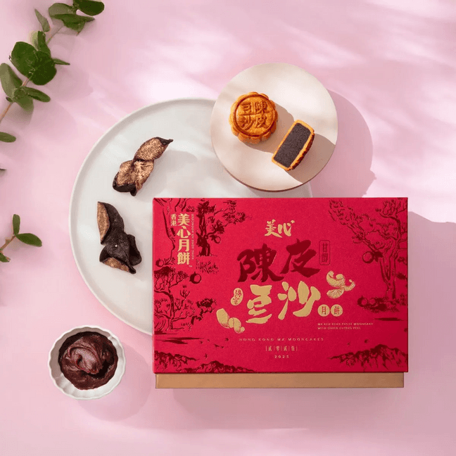 【中秋节LAST CALL】香港美心 陈皮豆沙月饼 传统糕点礼盒 6枚装 420g【中秋月饼点心】