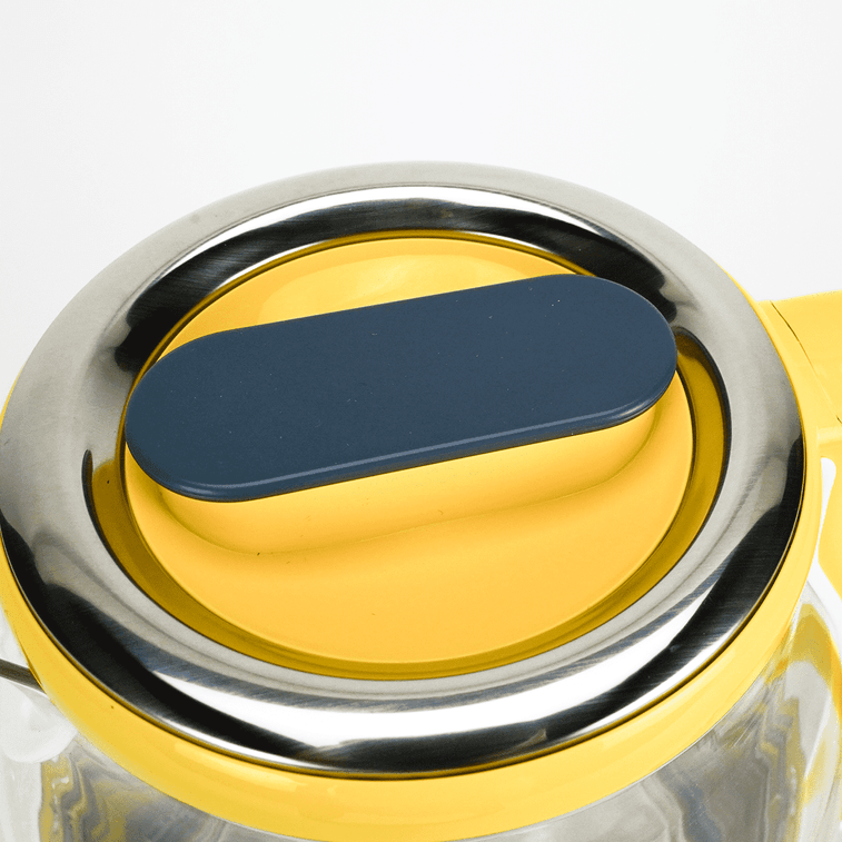 Multifunctional Electric Glass Tea Kettle, 40.58 fl oz, Bumblebee Yellow 5