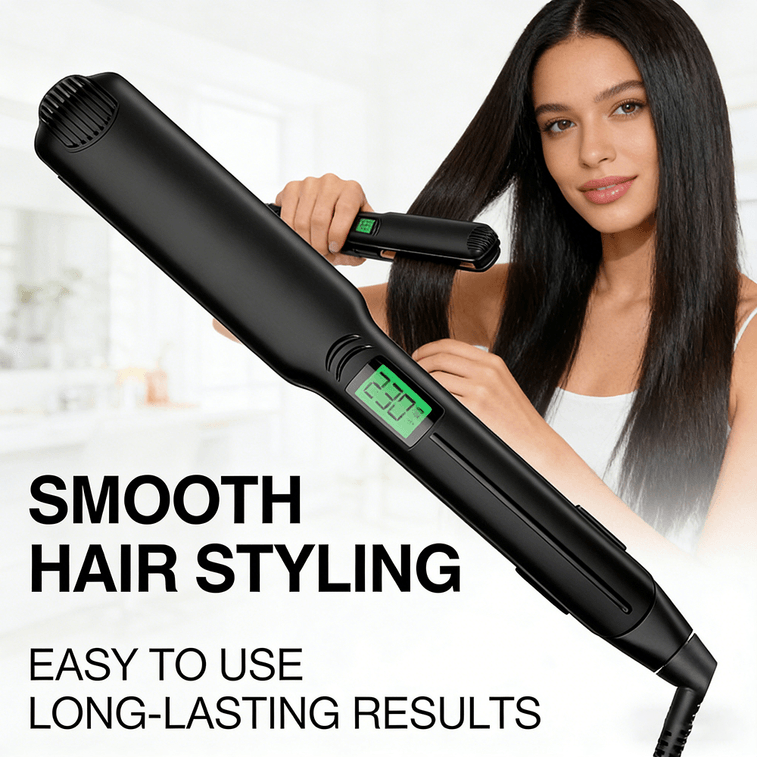 OVI 2-in-1 ヘアストレートナー、セラミックヘアストレートナー、滑らかでツヤのある髪に、EPS801、1個 4