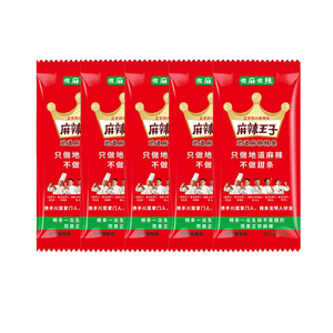 [미국 직송] 매운 왕자 매운 국수 - 매우 매운 맛 - 18g * 5 팩 [매운 국수의 선두 주자] 후난 특산 매운 스낵, 어린 시절의 향수, 간식을 위한 정통 매운 스틱