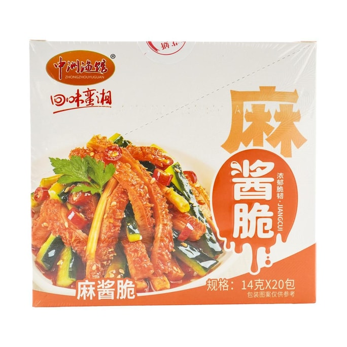 中洲漁館 麻醬脆 蒟蒻爽 素毛肚 麻醬口味 20包入 280g