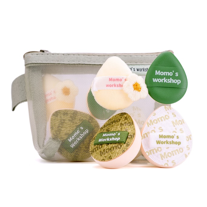Denim Makeup SpongeDual-Texture Large Blending Puff for Liquid & Cream Foundation Reusable Soft Sponge 4pcs