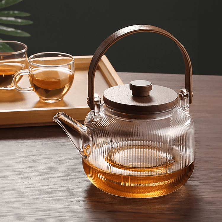 2000ml Glass Teapot Tea Kettles Pot with Infyser Boiling Water Kattle Teapot