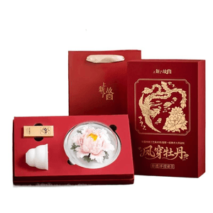 Newly Released Palace Museum Phoenix Wearing Peony Porcelain Floral Fragrance Set Decoration, Approximately 27*17*10.7cm
