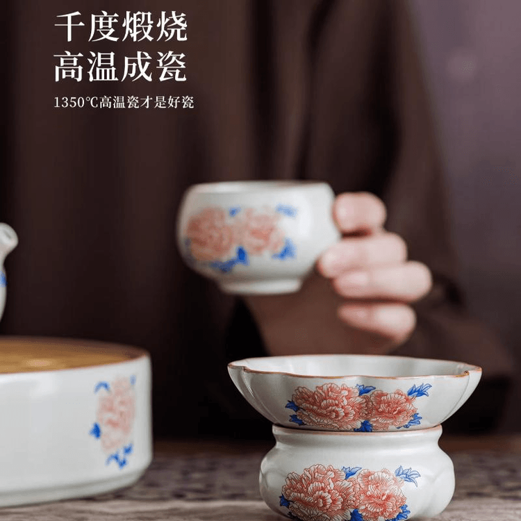 中國直郵】 一品仟堂汝窯陶瓷茶漏高顏值茶葉中式漏斗功夫過濾網9.2*5.9
