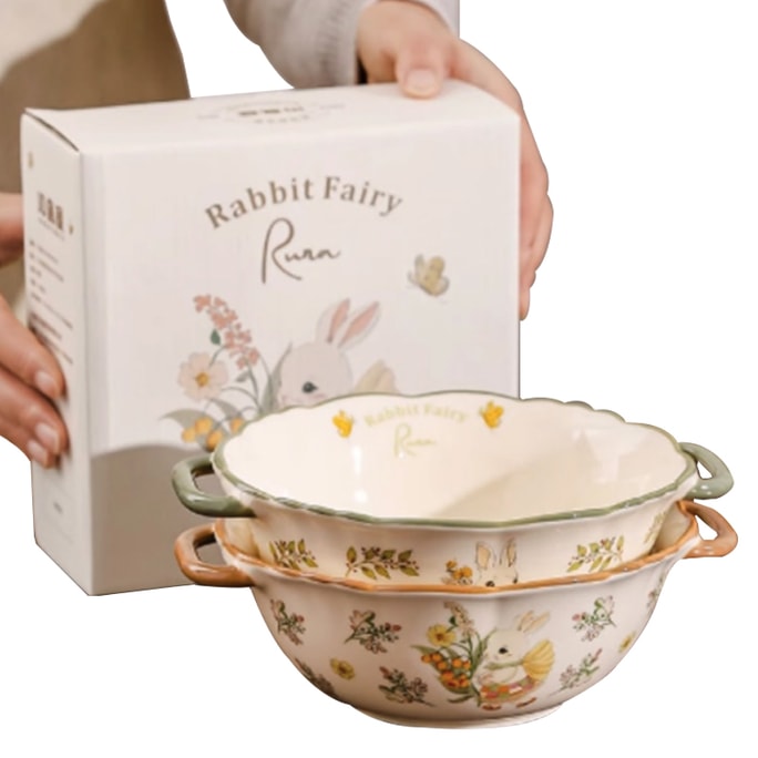 Rabbit Fairy Double Handle Soup Pot Green Color