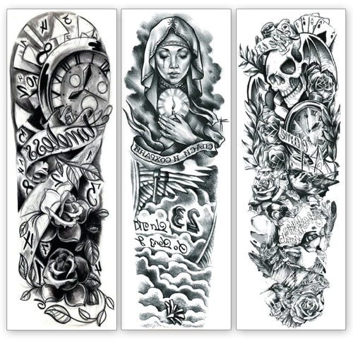 Large Arm Sleeve Tattoo Waterproof Temporary Tattoo Sticker Skull Angel Rose Lotus Men Full Flower Tatoo Large Arm Sleeve Tattoo Waterproof Temporary Tattoo Sticker Skull Angel Rose Lotus Men Full Flower Tatoo