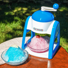 美國NARITA 家用小型創意手動刨冰機 迷你挫冰機 夏日親子冷飲DIY 藍色 一件入