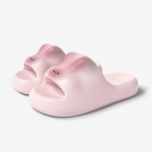 【中国直邮】 Lullabuy 踩屎感兔兔居家/外出拖鞋 情侣可穿 40-41 四色选-樱粉兔兔