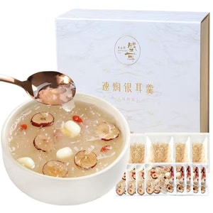 【中国直邮】 盛耳 速焖本草银耳羹古田雪耳白木耳即食糯耳红枣莲子枸杞银耳汤  104g/盒