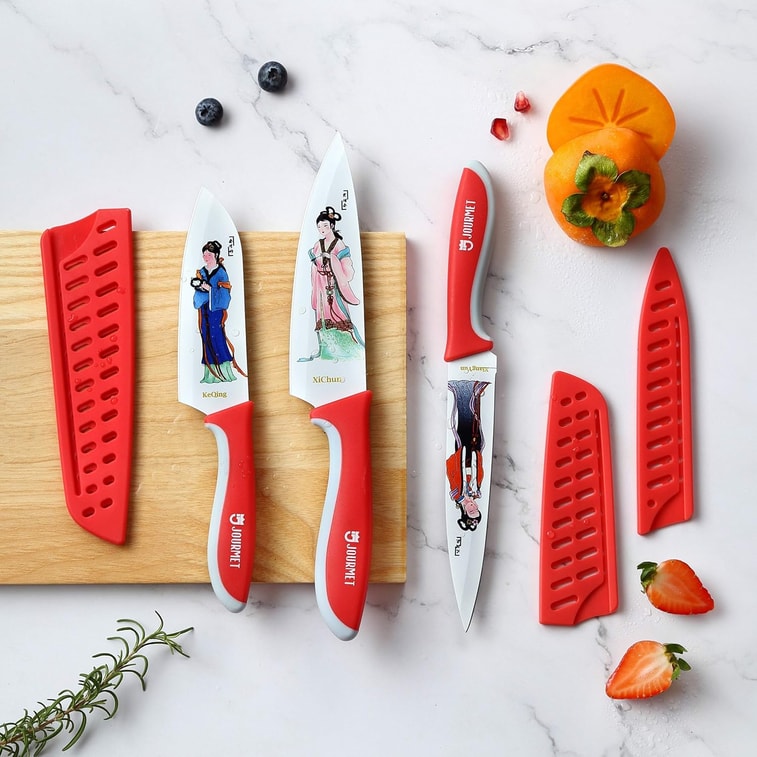  JOURMET 24 件套红楼梦十二美人系列套装高级不锈钢厨房刀具彩色刀具套装 5