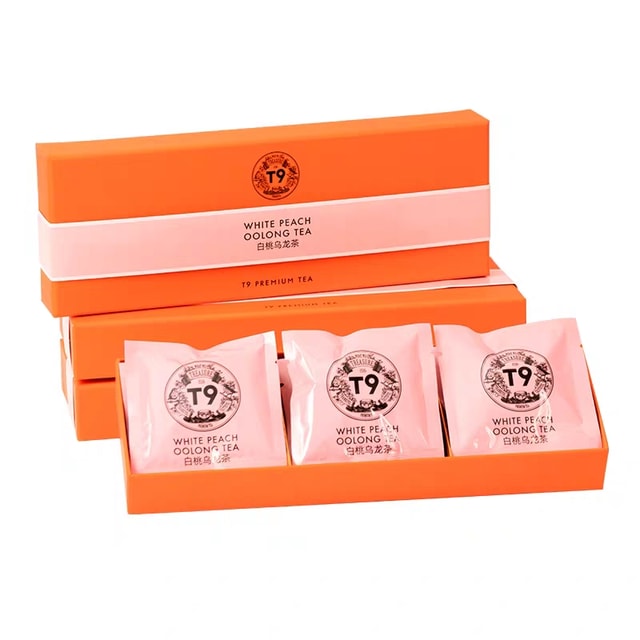 T9 Colorful Tea Bag Gift Box White Peach Oolong Tea Peach Flavored