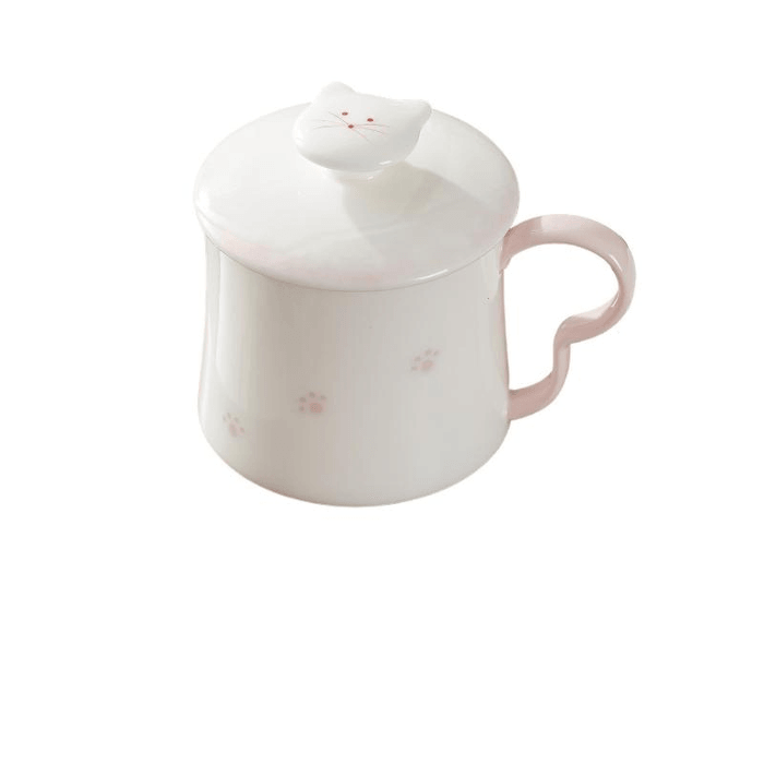 Yipin Qiantang Cute Cat Water Cup Personal Tea Cup Linglong Ceramic Mark Cup Cute Cat 9 * 12cm