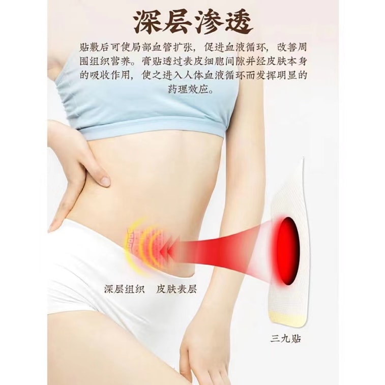 난징 통런탕 쑥삼주 패치 경혈 지압 자극 패치 30개/박스 3