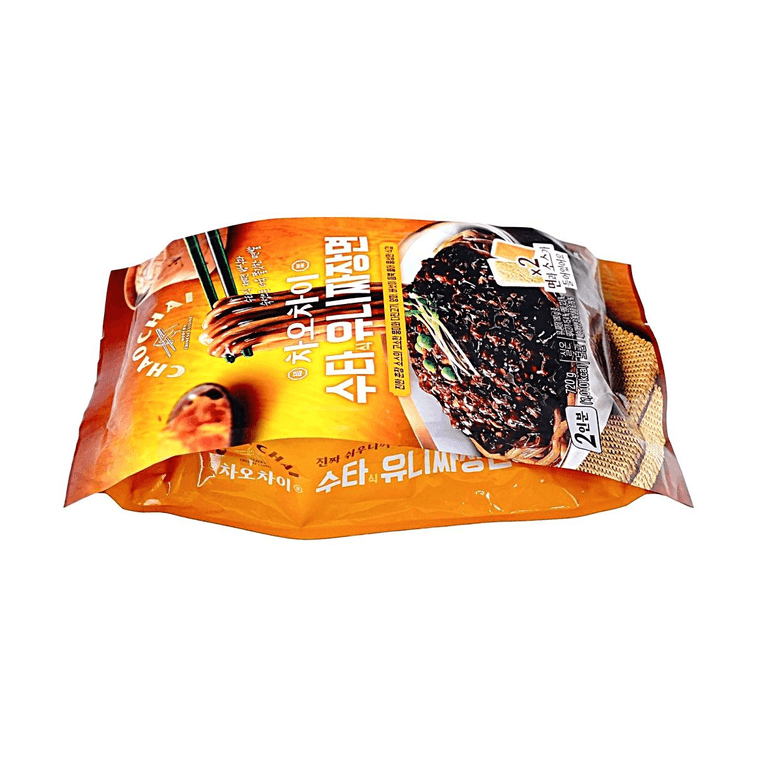 韩国CHAOCHAI 炭烤手工风味海胆炒炸酱面 2人份 720g【海胆鲜味拌面拉面 炭烤酱香】 3