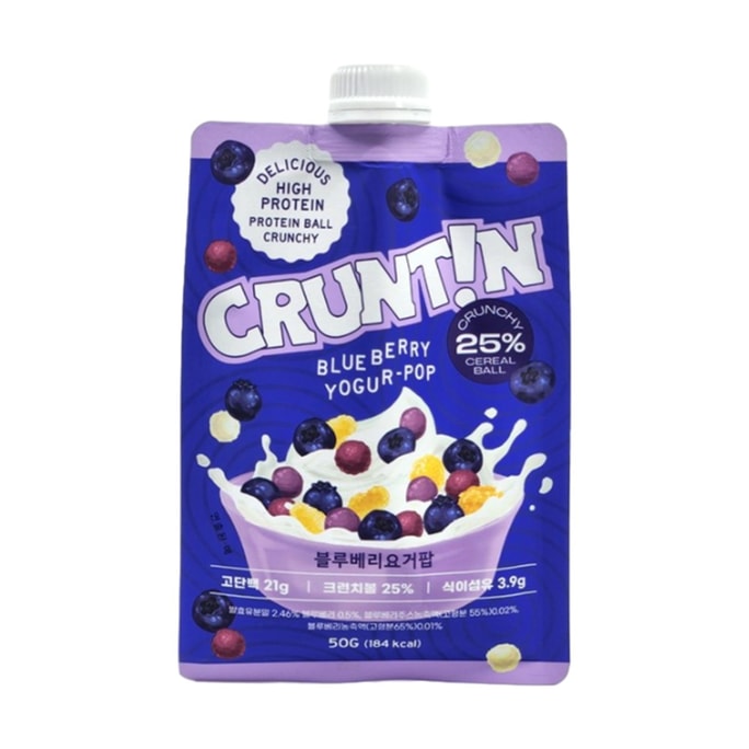 【Expédition directe de Corée】 CRUNTIN Shake protéiné saveur myrtille et yaourt perlé 50g