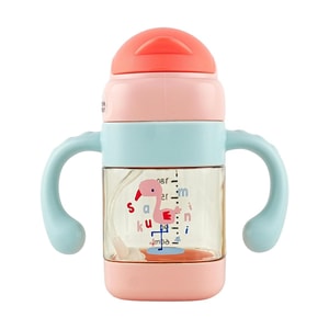 子供用スクエアストローカップ 8オンス ピンク