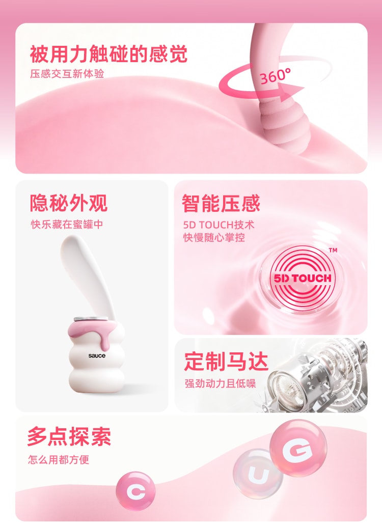 【中國直郵】 非理性 哈尼棒女自慰器旋轉插入式情趣秒高潮陰蒂按摩G點玩具 粉紅色 1個裝