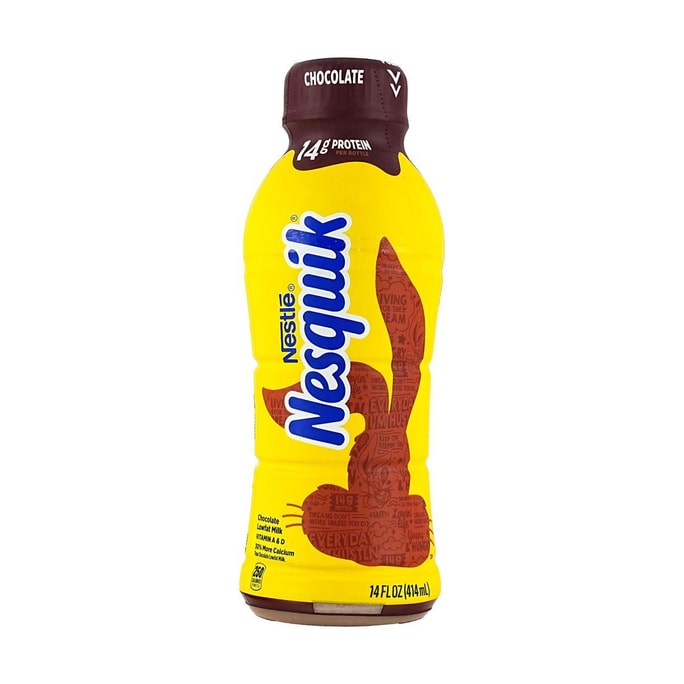 Nesquik Chocolate Milk, 14 fl oz【High Calcium, High Protein】