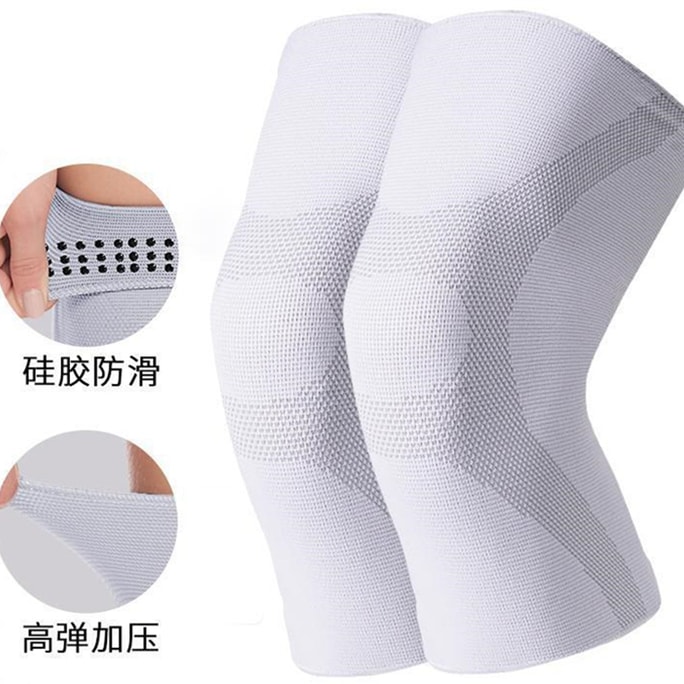 Knitted Nylon Knee Pads With Silver gray S