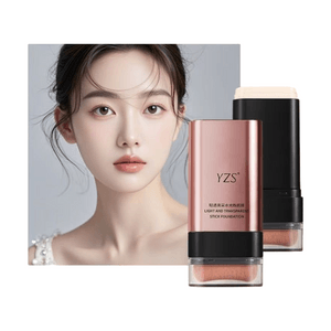 YZS [투피스 밸류팩] 파운데이션, 가볍고 화사한 워터라이트 파운데이션 스틱 #01 내추럴 #02 아이보리 화이트 [한국식 지우개, 자연스러운 워터라이트 스킨] 10초 메이크업, 잡티 커버, 빠르고 간편한 데일리 메이크업, 완벽한 피부 표현