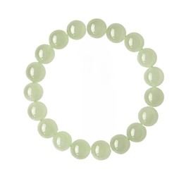 【中国直邮】庆祥泰天然和田玉手串女款串珠晴水绿6mm*1件