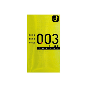 003 Extra Thin Aloe Lubricated Condoms, 10pcs【Japanese Version】