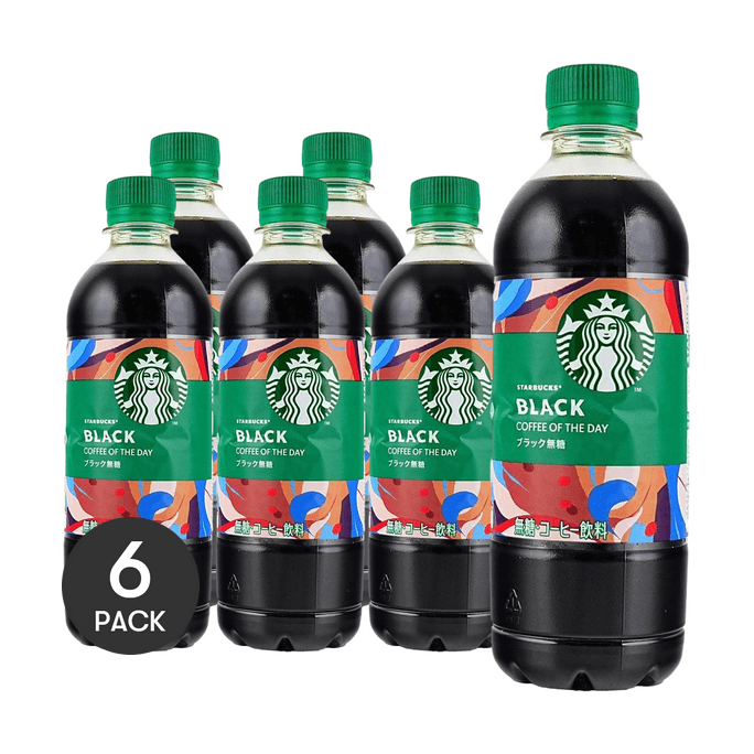 日本STARBUCKS星巴克 每日咖啡系列 無糖黑咖啡 450ml *6【6份超值裝】