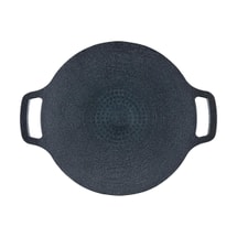 한국식 원형 바베큐 플레이트, 바베큐 그릴, 33cm + 바베큐 전용 종이 세트 30매