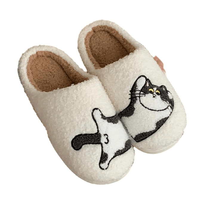 XXT 2547 Spotted Kitten Slippers White 36/37