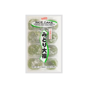 日本SHIRAKIKU 绿豆大福 红豆夹心麻糬 8枚入