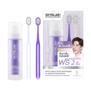 泰國SKYNLAB 煥白笑容亮齒修顏牙膏 50ml 套裝【贈高端煥白彈性牙刷 2支】【BKPP代言】