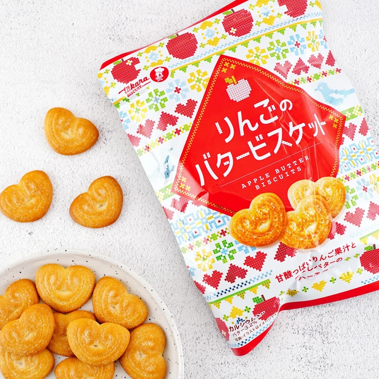 TAKARA Apple Butter Biscuit 4.05 oz【Cute Heart-Shaped Cookies TAKARA Apple Butter Biscuit 4.05 oz【Cute Heart-Shaped Cookies