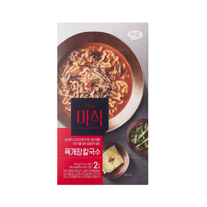 한국 하림 더미식 육개장 칼국수 270g x 2p