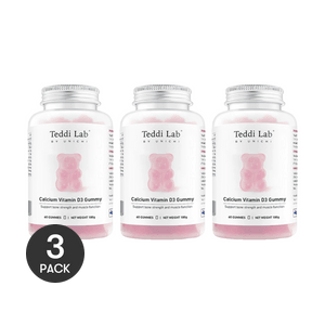 澳洲UNICHI 钙D3小熊软糖 女性维生素软糖 0糖 草莓酸奶味 60粒*3 精准补钙实力派 养出骨相美【3瓶一周期超值装】