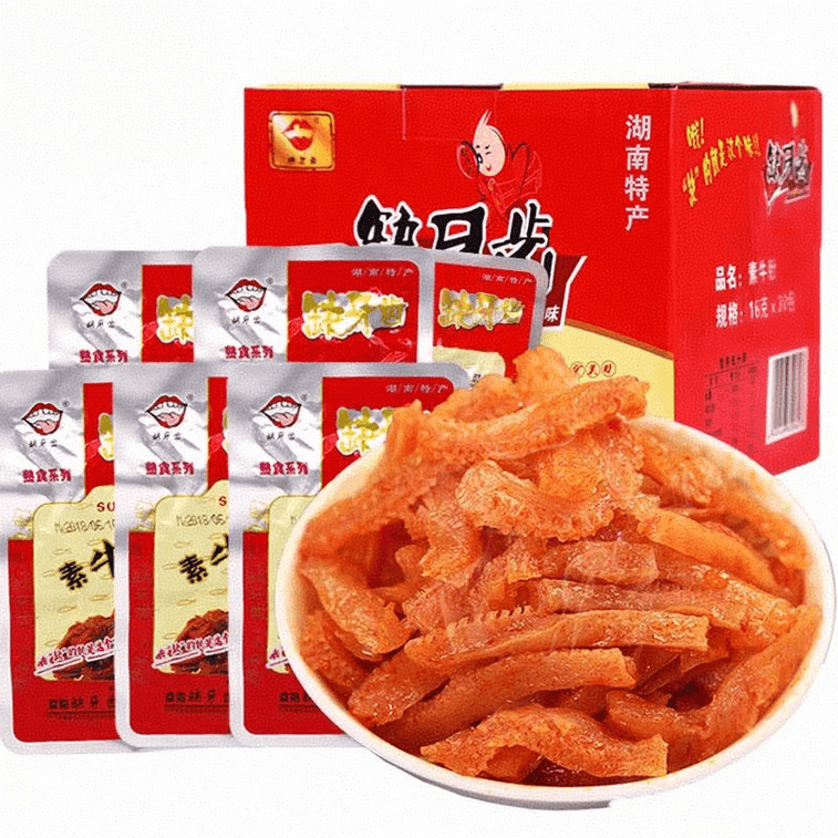 Missing Tooth Spicy Beef Tripe and Konjac Shreds Extra Spicy Snack 16g*10 Bags Hunan Specialty 9