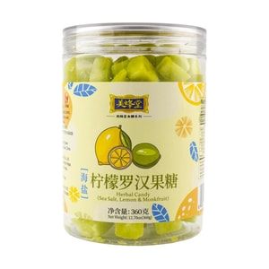 美蜂堂 海盐柠檬罗汉果糖 360g
