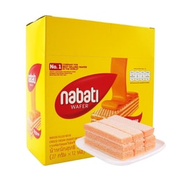 印尼NABATI纳宝帝 丽芝士 威化饼干 奶酪味 12条入 324g【奶香浓郁!!童年最爱】【产品包装袋保质期读法:日/月/年】