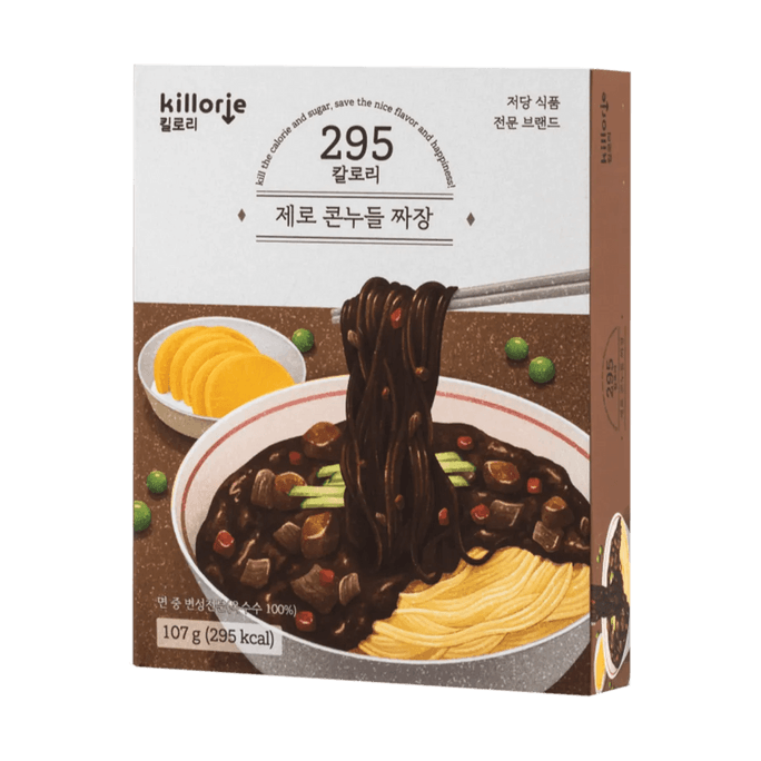 韩国KILLORIE 正宗韩式炸酱面 玉米面 107g 【高满足低负担碳水】【饱腹0卡】【KPOP臻选】【Olive Young/ Twelve同款】