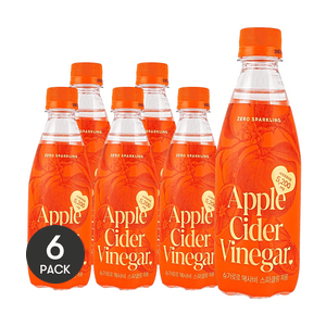 무설탕 사과 식초 스파클링 워터, 자몽맛, 11.83 fl oz *6【6팩】【무설탕 0칼로리】