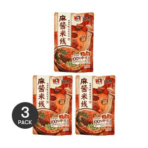 【Value Pack】Nanyang Signature Rice Noodles with Sesame Sauce, 8.57oz*3