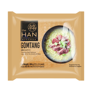 韩国The Han Kitchen韩厨高级牛肉风味拉面 468g (117g x 4包)【汤汁浓香】