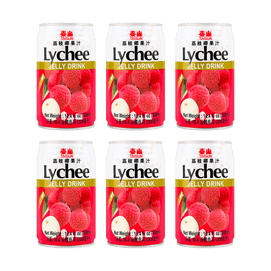 【Value Pack】Bebida De La Jalea De Lychee 308ml*6