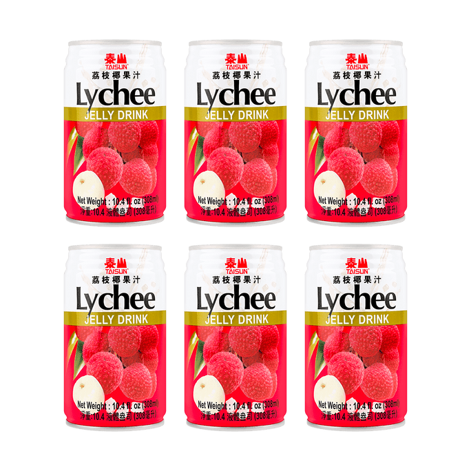 【Value Pack】Bebida De La Jalea De Lychee 308ml*6