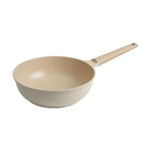 韓國TRUECOOK 米色陶瓷炒鍋 深炒鍋 28cm