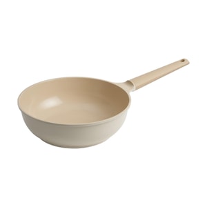 ベージュセラミック炒め鍋 深型炒め鍋 28cm